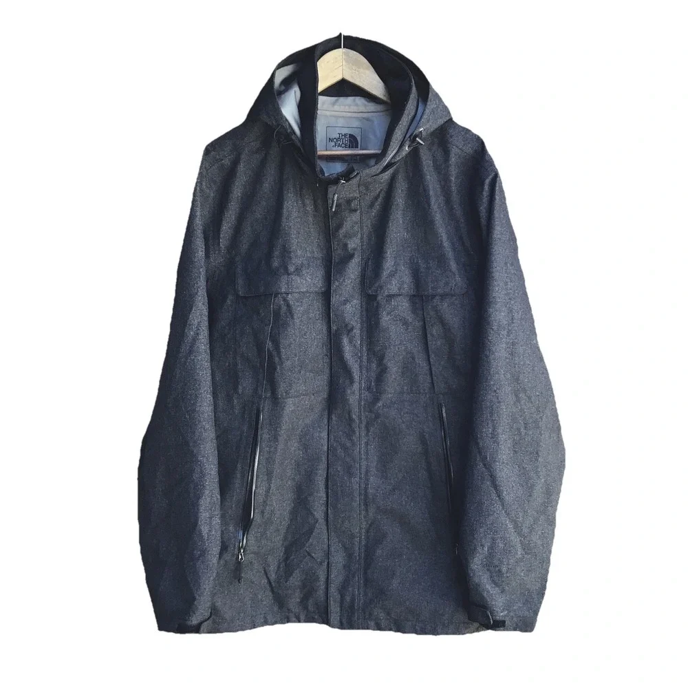 The North Face DryVent Hooded Rain Jacket Charcoal Gray Men's XXL Waterproof